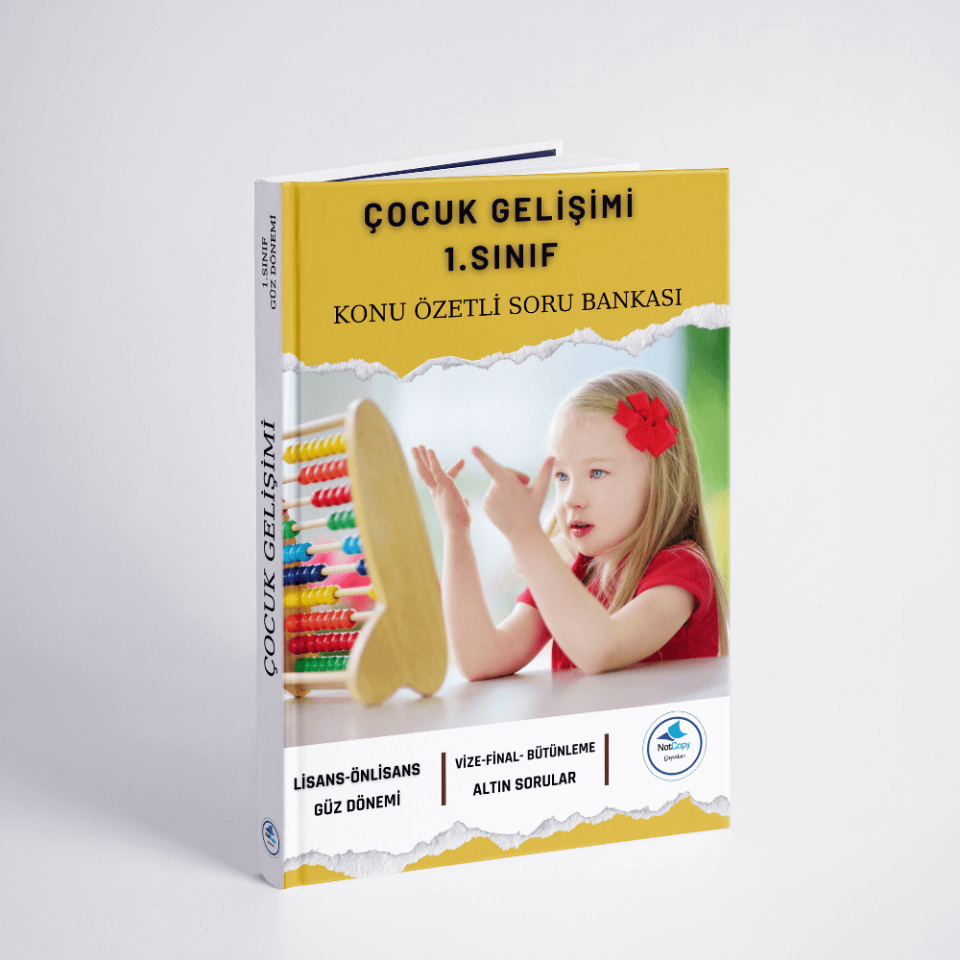 Auzef Çocuk Gelişimi  LİSANS -ÖN LİSANS 1.Sınıf 2026 -2027 Güz Dönemi Konu Özetli Soru Bankası
