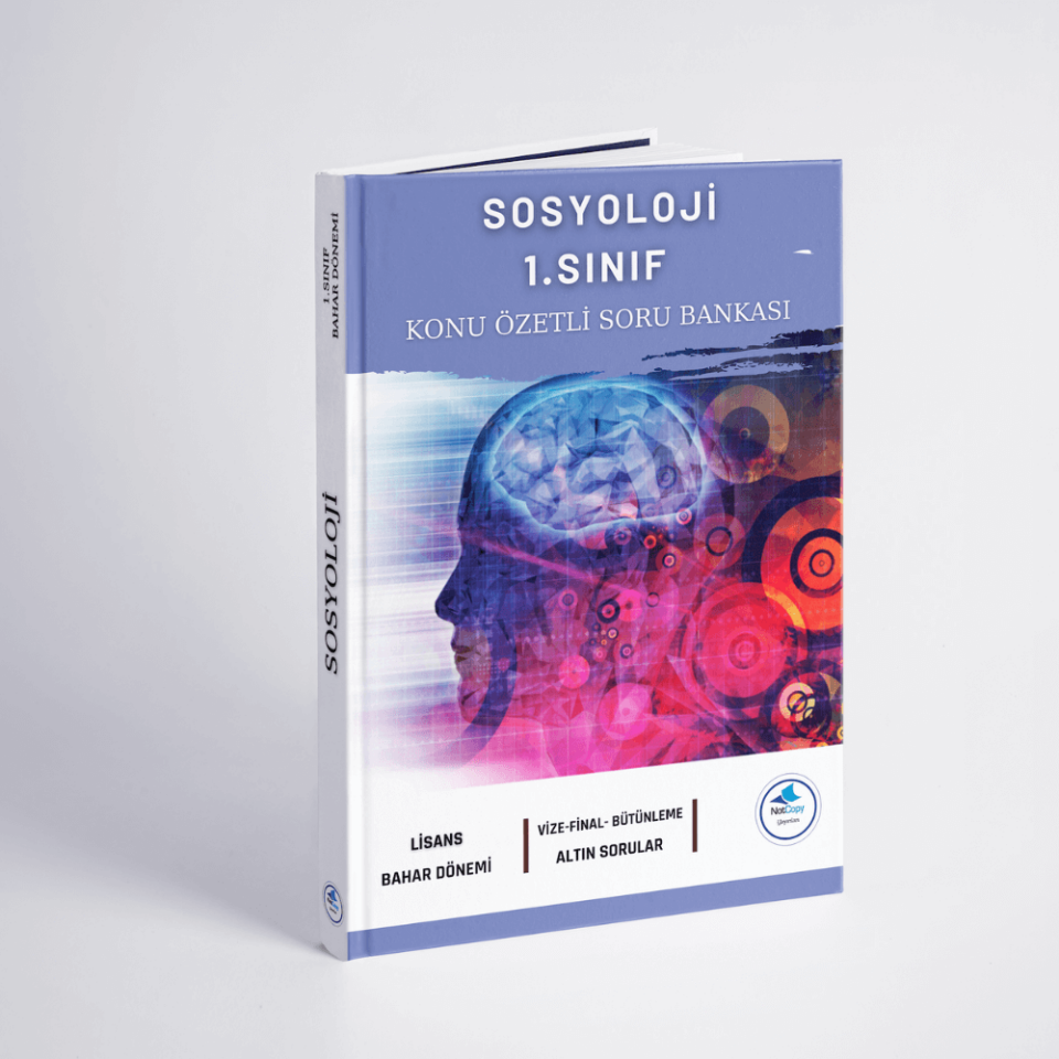 Auzef Sosyoloji 1.Sınıf 2025 Bahar Dönemi Konu Özetli Soru Bankası
