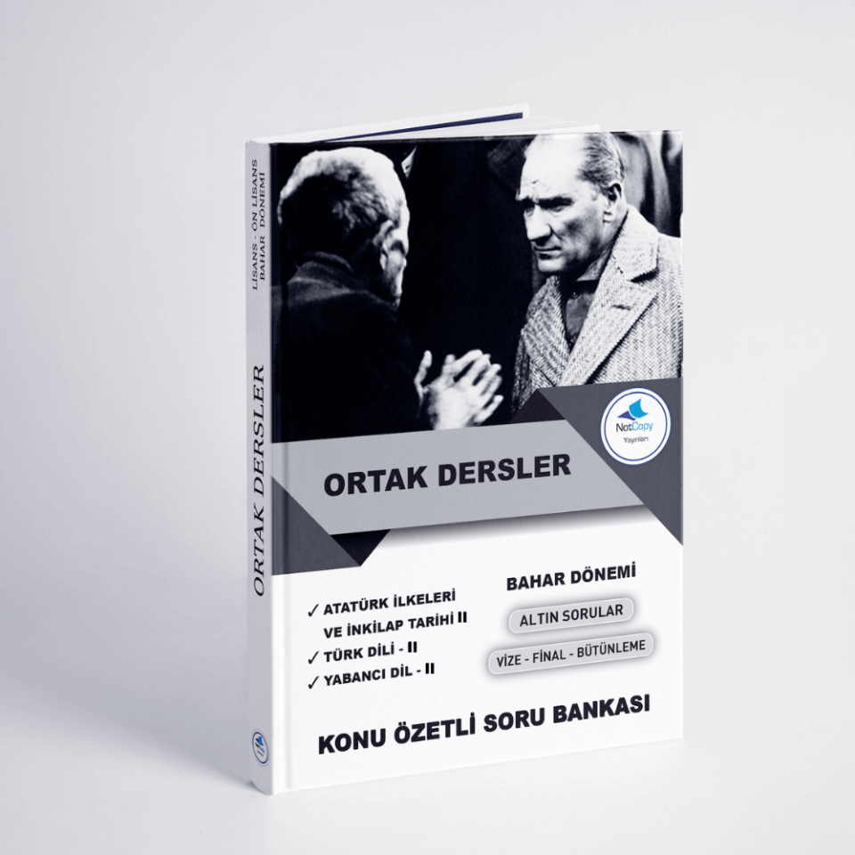 Auzef Ortak Dersler 2025 Bahar Dönemi Konu Özetli Soru Bankası