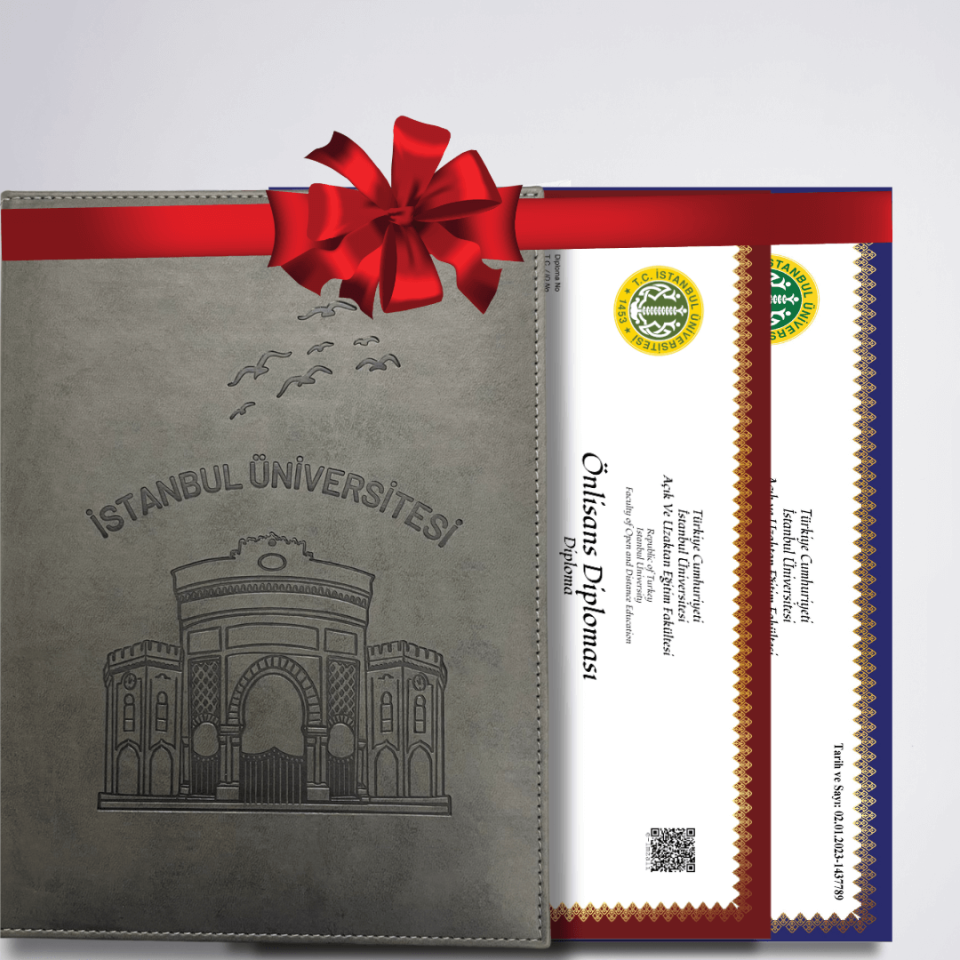 Ön Sipariş  Özel Tasarım GRİ SICAK BASKI Diploma Dosyası Ve Sedef Kağıda Özel Baskı