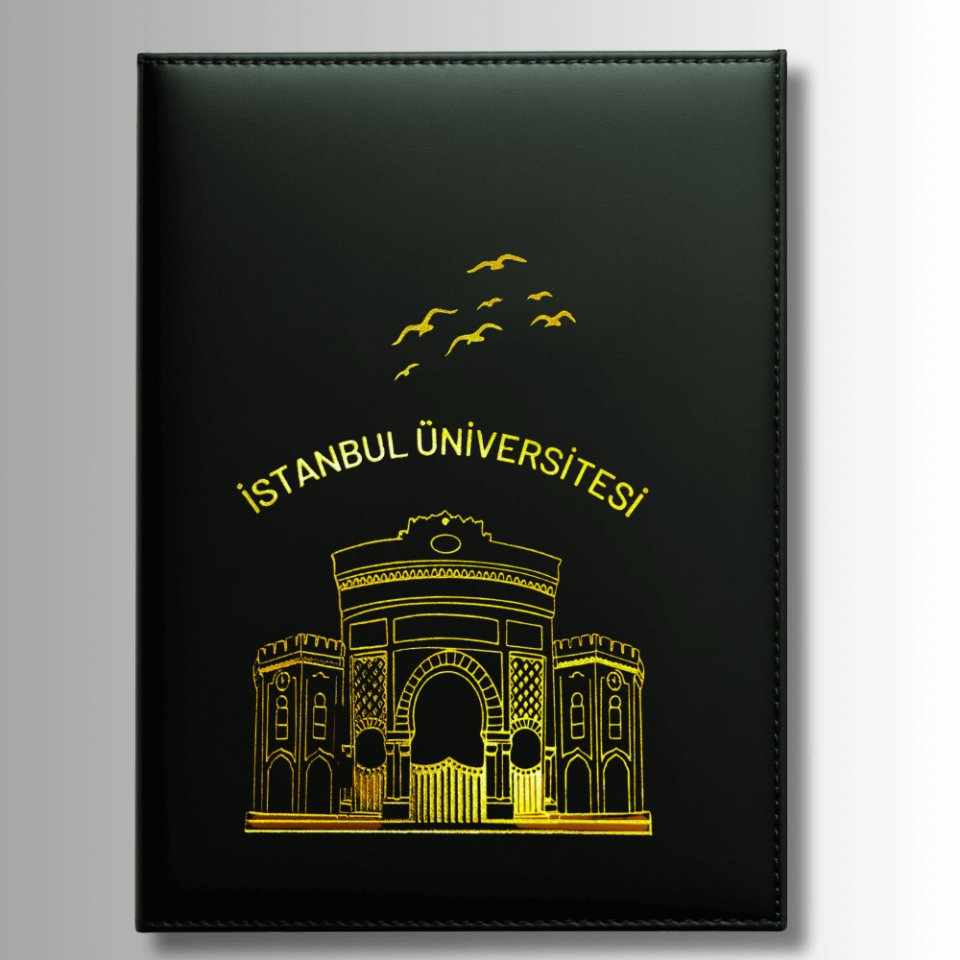 Özel Tasarım SİYAH ALTIN Yaldızlı Diploma Dosyası