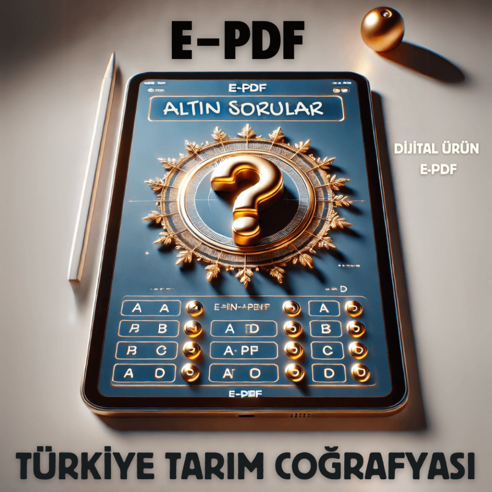 E-PDF Türkiye Tarım Coğrafyası Altın Soruları