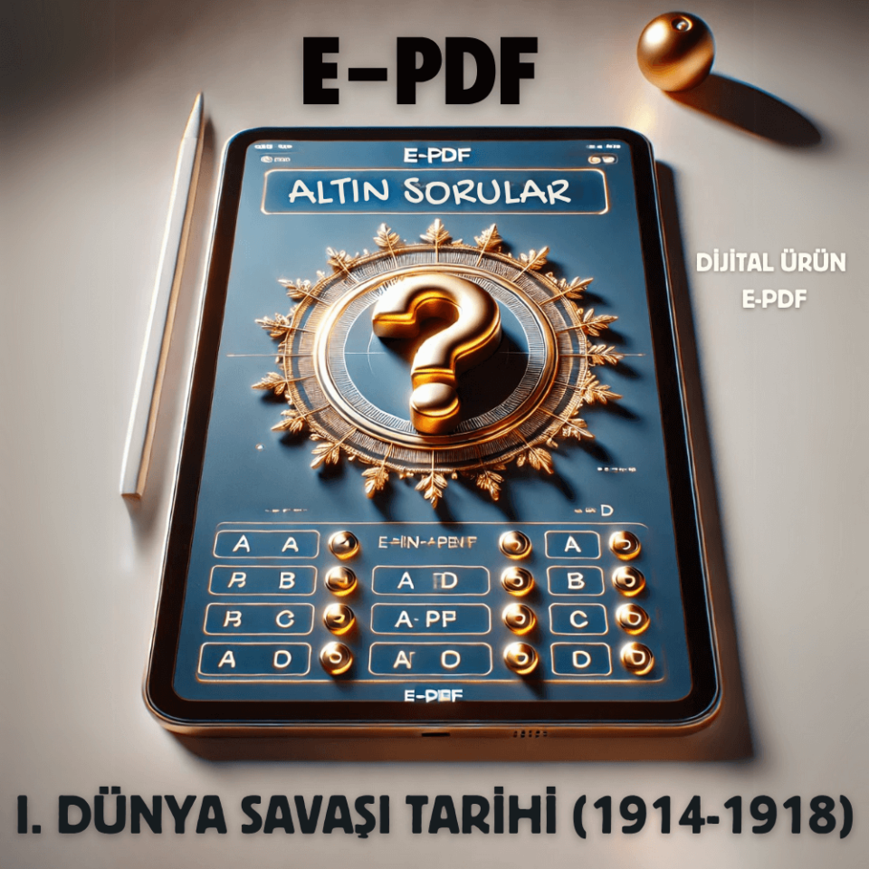 E-PDF I. Dünya Savaşı Tarihi (1914-1918) Altın Soruları